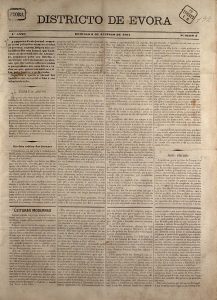 1.º número do Districto de Évora