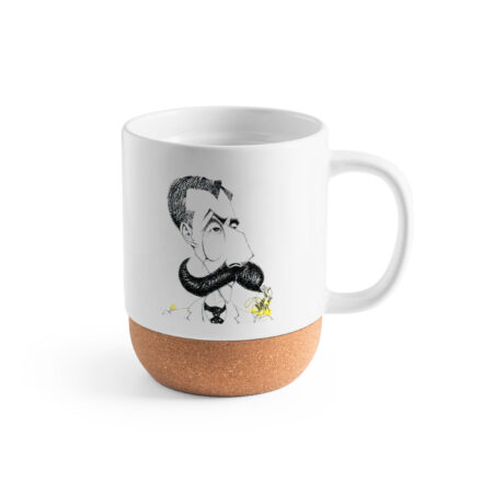 Caneca em cerâmica com base de cortiça