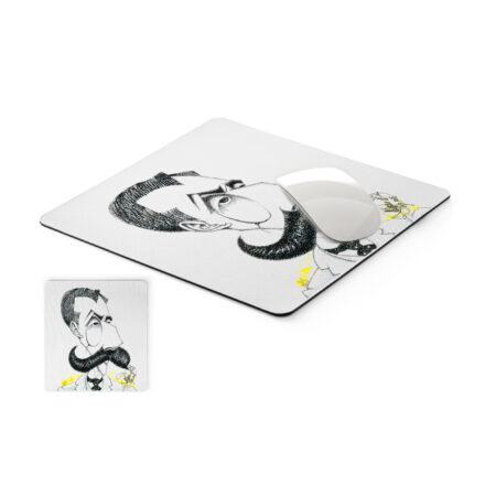 Tapete de rato com caricatura de Eça de Queiroz